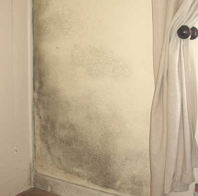 Black mold in a Greek villa